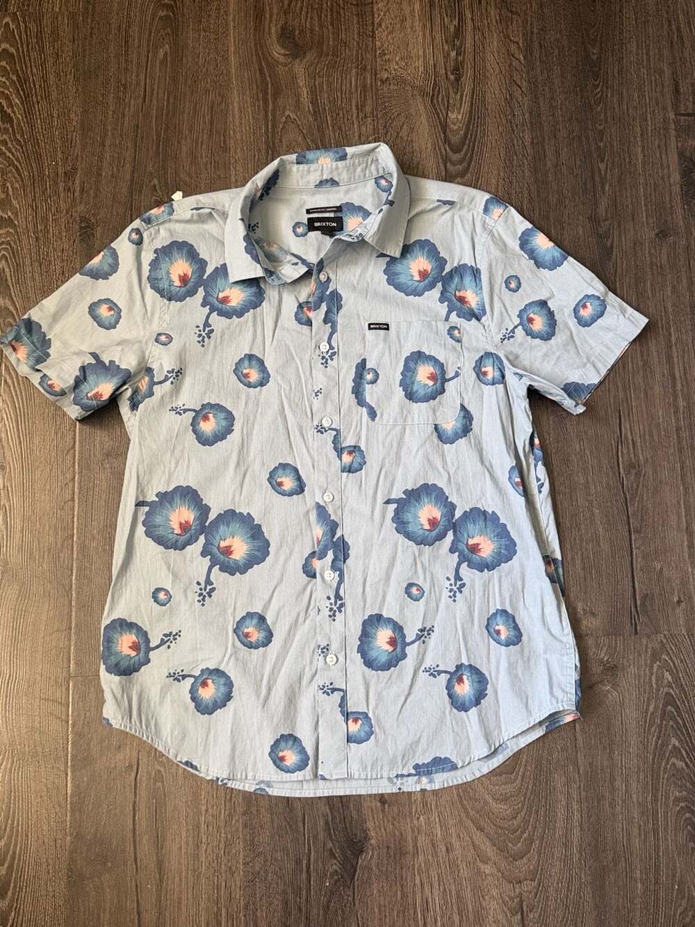 Brixton Charter Standard Fit Floral Short Sleeve Button-Down Shirt